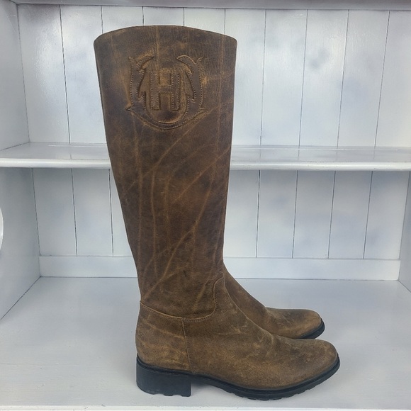 Hunter Leather "H" Crest Riding Boots - Picture 4 of 8